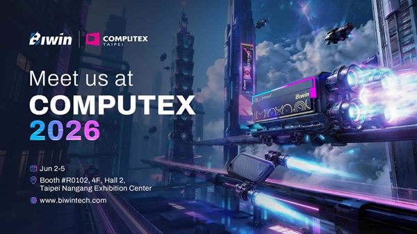 Biwin presente en COMPUTEX 2026 con sus soluciones de RAM y almacenamiento avanzado