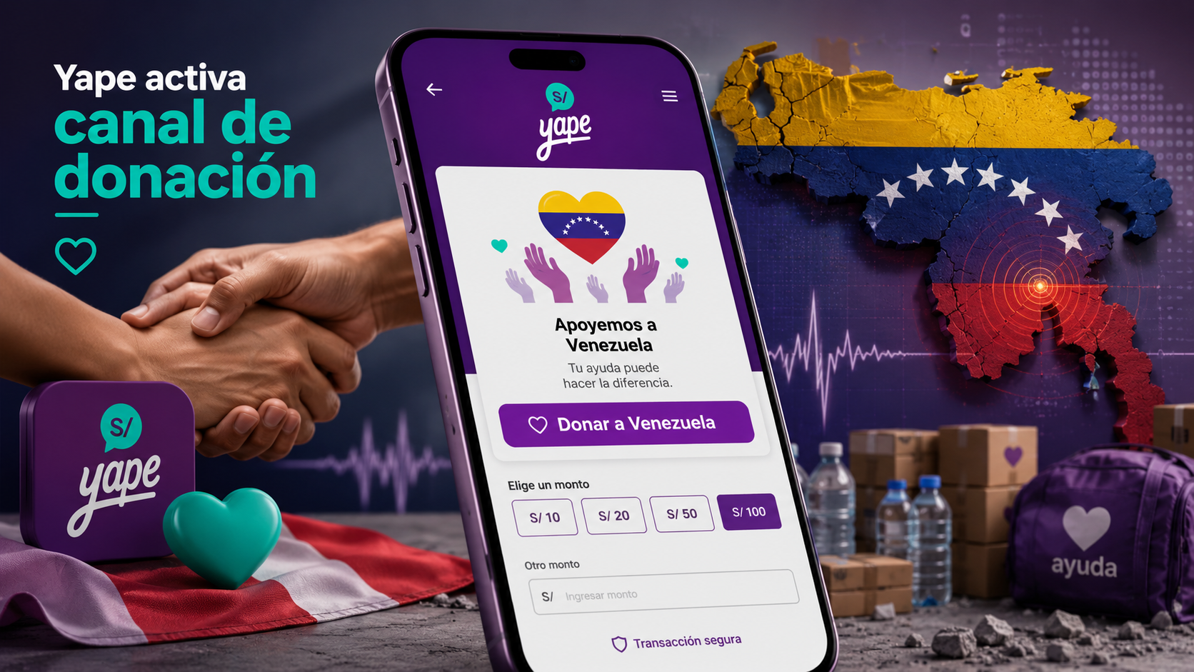 Yape activa opción de donación para apoyar a Venezuela tras el terremoto del 24 de junio